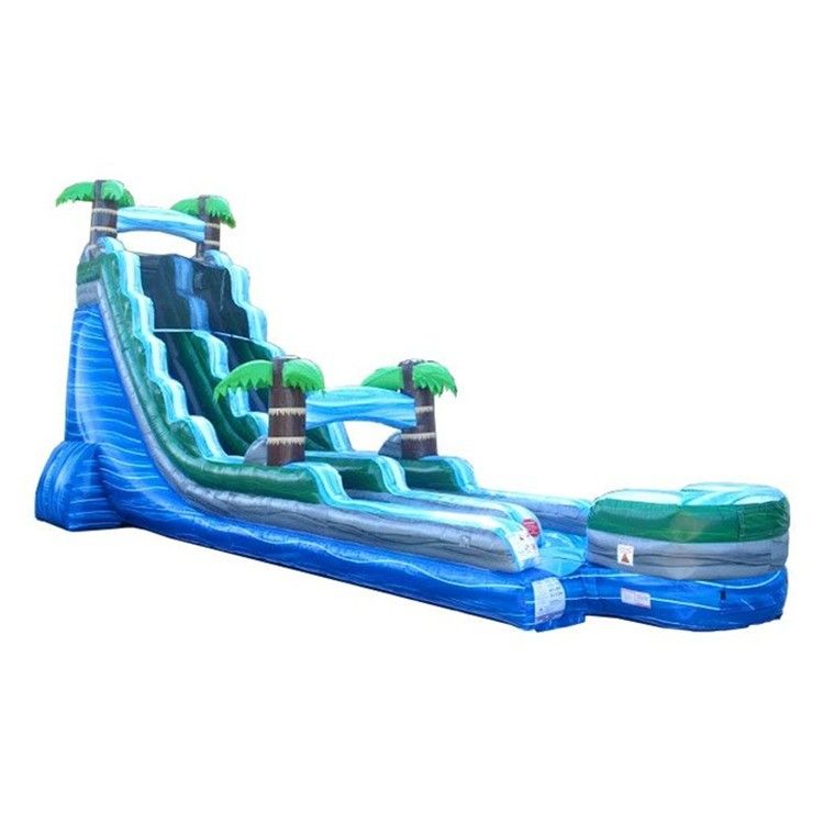 Unisex bouncy house glijbaan opblaasbare springende lucht glijbaan voor zwembad 5-10 passagiers