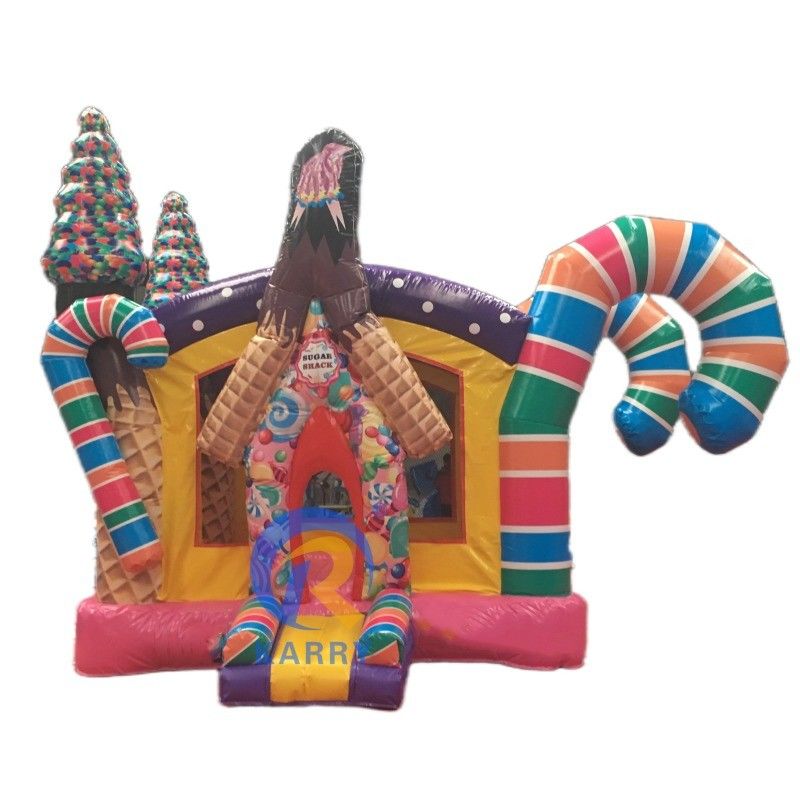Unisex opblaasbaar kleuter bounce huis draagbaar snoep huis pvc bouncy kasteel met blazer