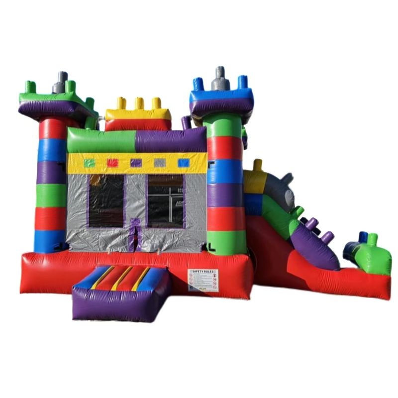 Buitenpark Unisex Commercieel Kleurrijk Tetris Springen Opblaasbaar Bounce House voor Kinderen