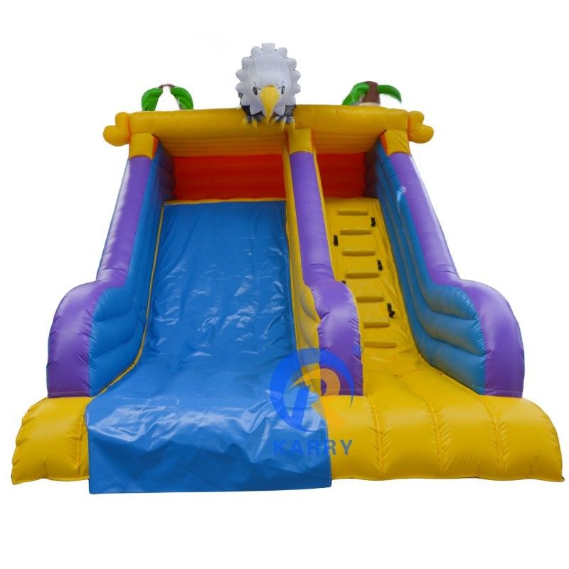 Maximale capaciteit 100-500 kg Mini Little Angry Eagle opblaasbare waterslide voor zomerplezier