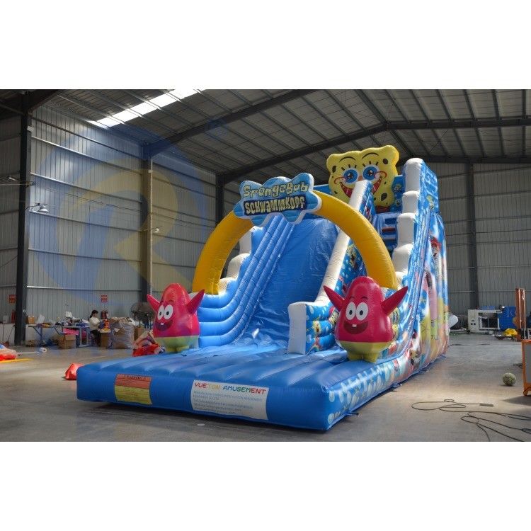 Kinders favoriete tekenfilm personage Grote blauwe opblaasbare waterslide voor volwassenen