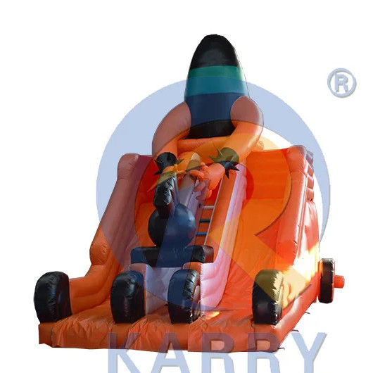 Opblaasbare springglijbaan voor commerciële dubbele lijn glijbaan oranje glijbaan droog Unisex verhuur