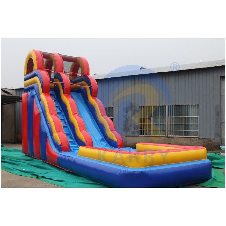 Unsix PVC volwassenen grootte springglijbaan Lange en grote opblaasbare waterglijbaan met uitsmijter