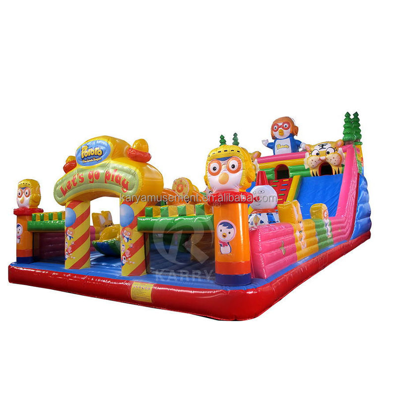 Opblaasbare Fun City Springende Bouncy Castle Slide Combo voor maximale capaciteit &lt; 100 kg