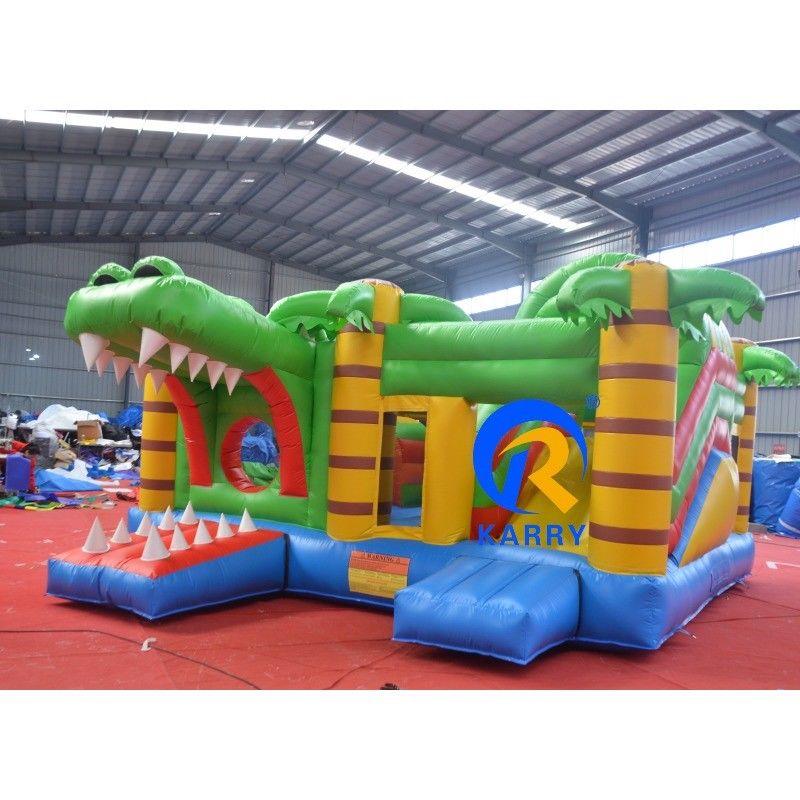 Castle Slide Combo opblaasbaar springhuis voor volwassenen en kinderen Geel inclusief blazer