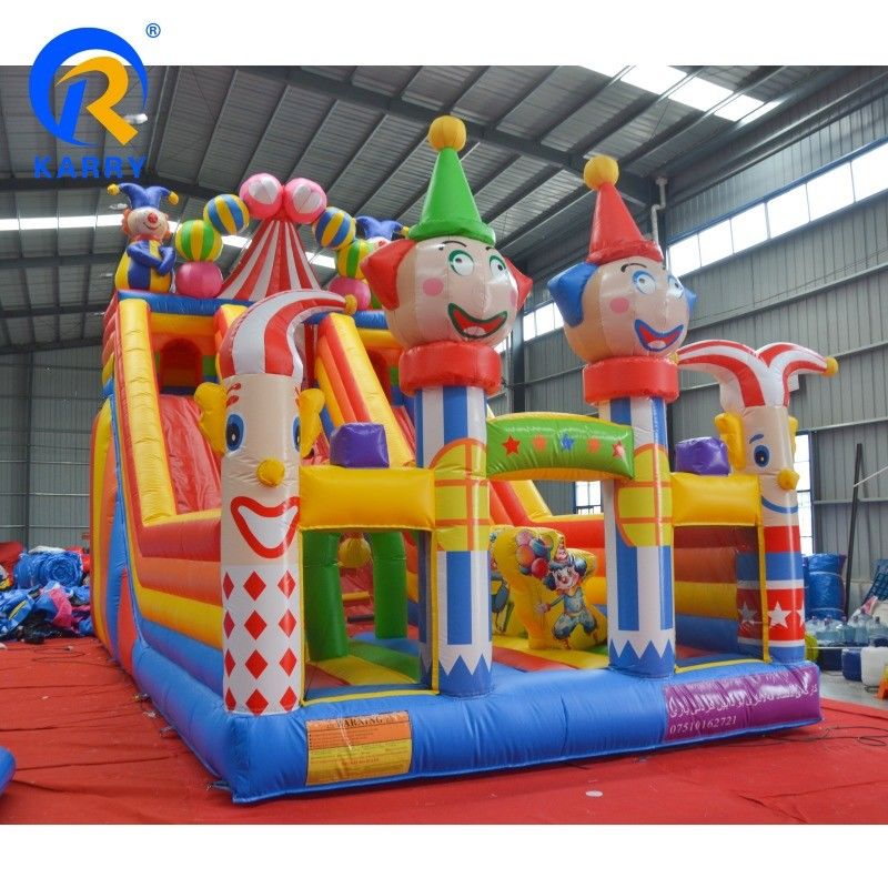 Unisex Kids Bounce Castle met waterglijbaan en PVC-doek opblaasbaar bounce huis combo