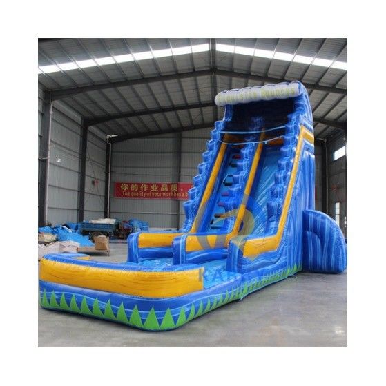 CE 220v-240v of 110v-120v Op maat gemaakte opblaasbare waterslide voor zomerfeestplezier