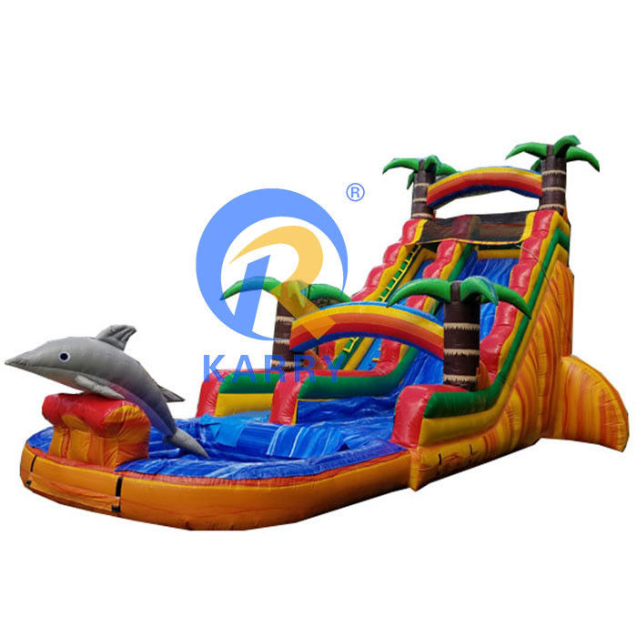 Verander uw evenement met onze commerciële PVC opblaasbare waterslide en zwembad
