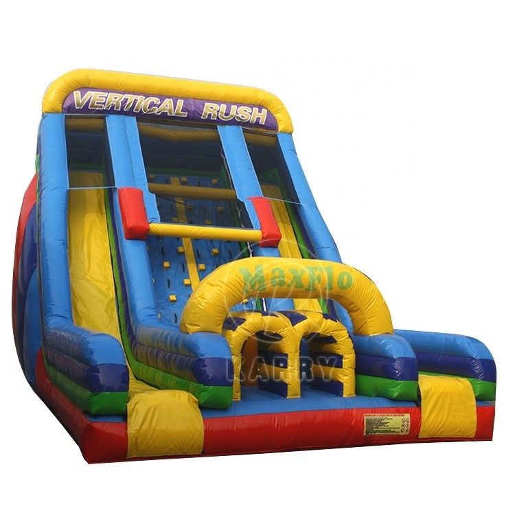 Kinderen Rock Climbing Competitive Game Dubbele glijbaan opblaasbare waterglijbaan voor kinderen