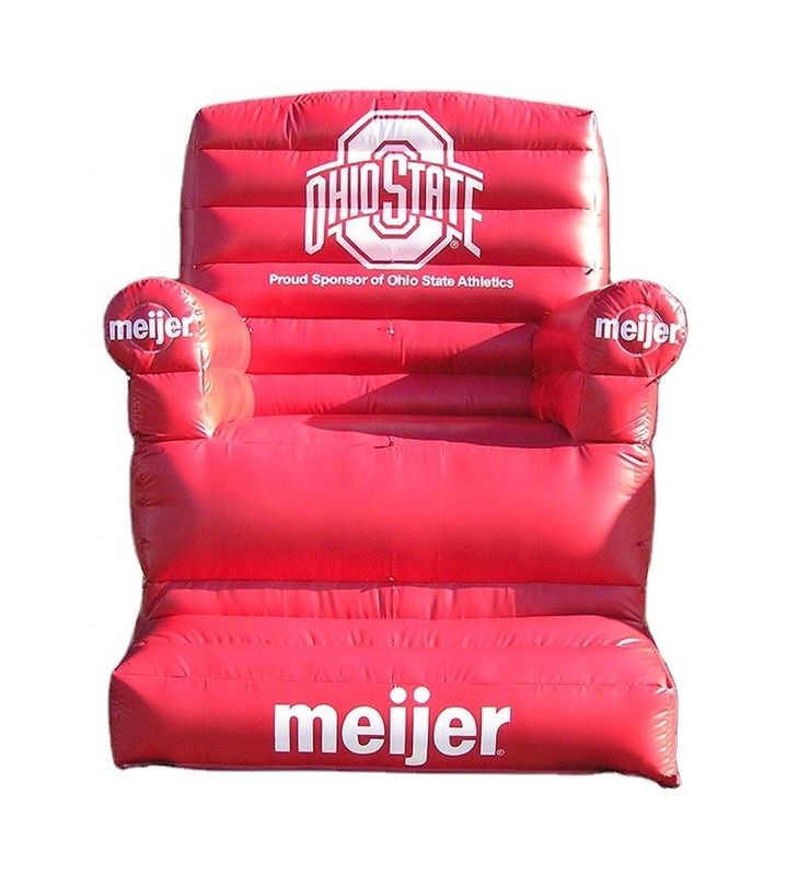 Leeftijd 14 jaar en ouder zachte opblaasbare pvc stoel sofa met logo printing op maat