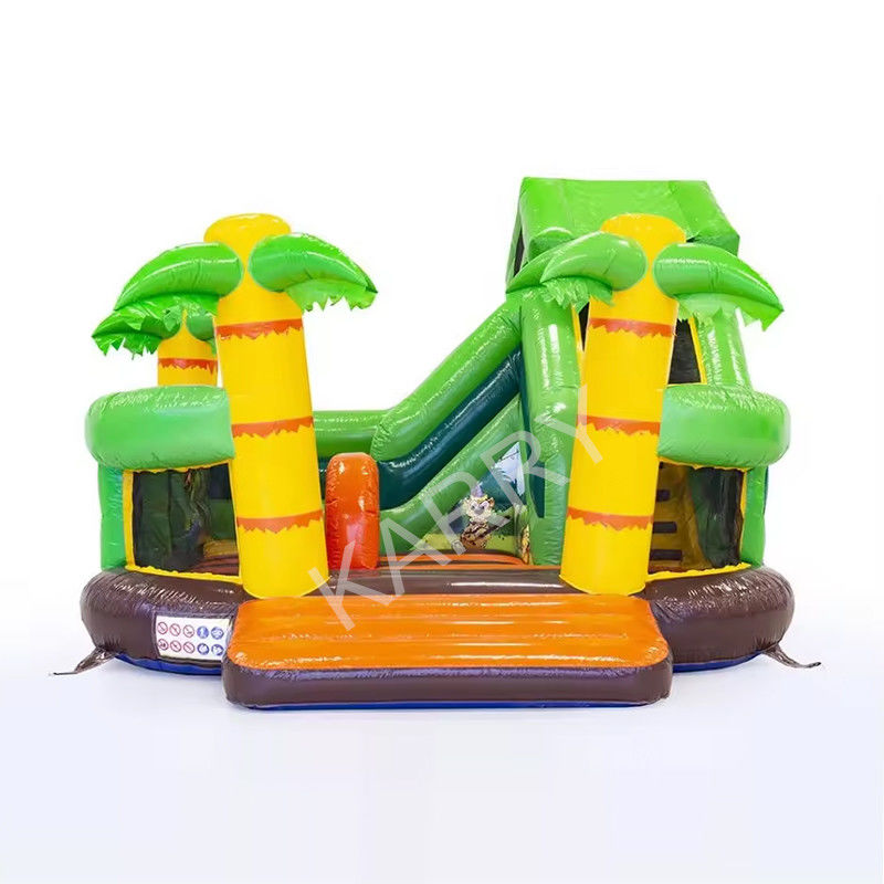 Leeftijd 14 jaar en ouder Outdoor Kids Trampoline Game PVC opblaasbaar kasteel met glijbaan