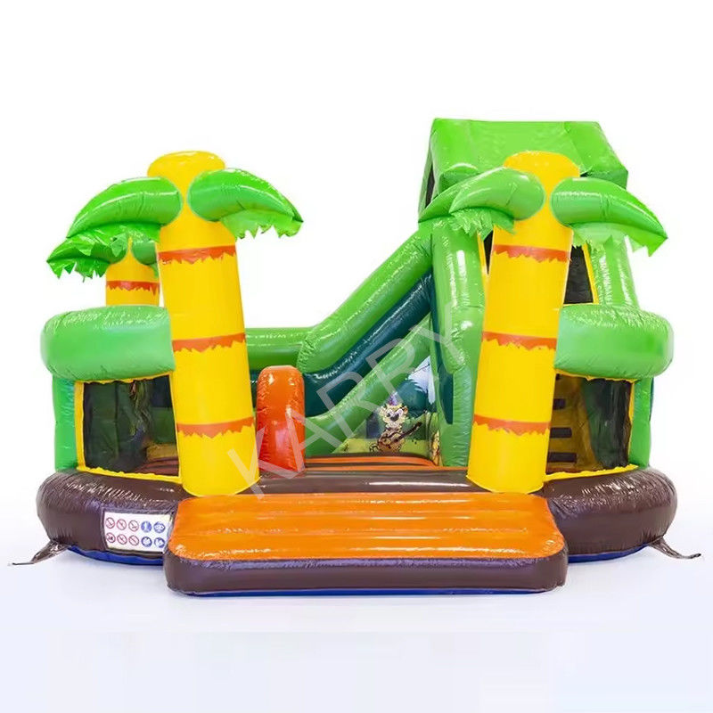 Interactief kinderspeelgoed spel Hawaiian Style Palmboom Bouncy Jumping House met waterslide