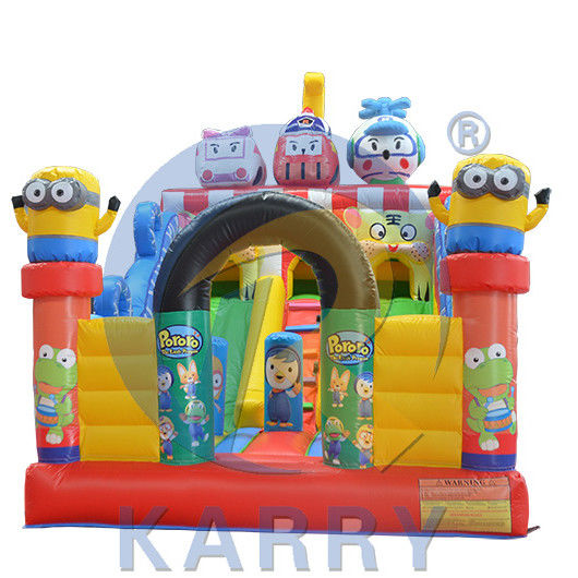 PORTABLE Fun City Park opblaasbare uitsmijter combo met glijbaan