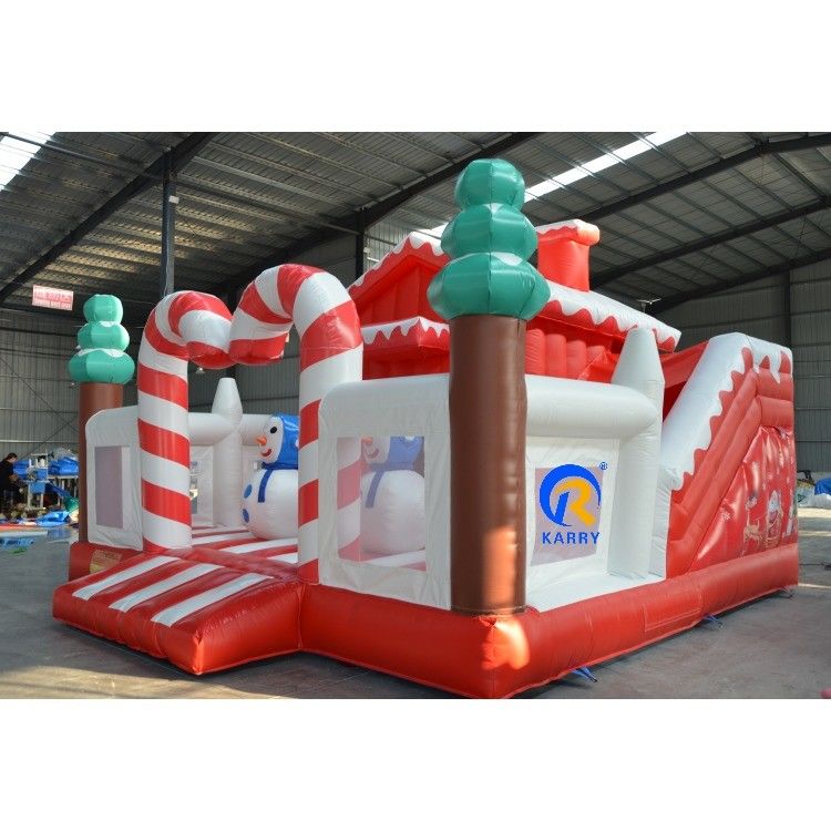 Outdoor Merry Christmas Theme Tree Kasteel Opblaasbaar Bounce House voor kinderen en volwassenen