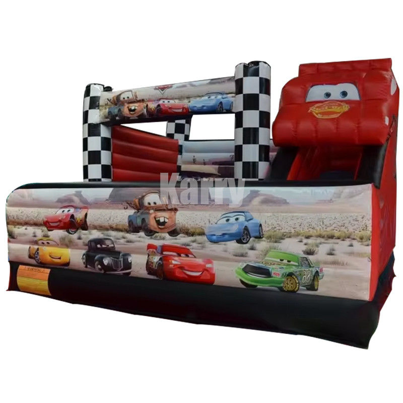5*5m Rode Racerauto Combo Kasteel Glijden Opblaasbare Bouncy Bouncer Combo en Efficiëntie