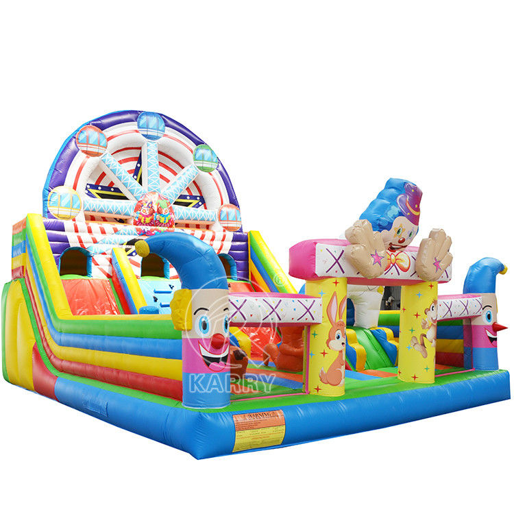 Gepersonaliseerde kleur Unisex opblaasbaar reuzenrad springkasteel trampoline voor commerciële