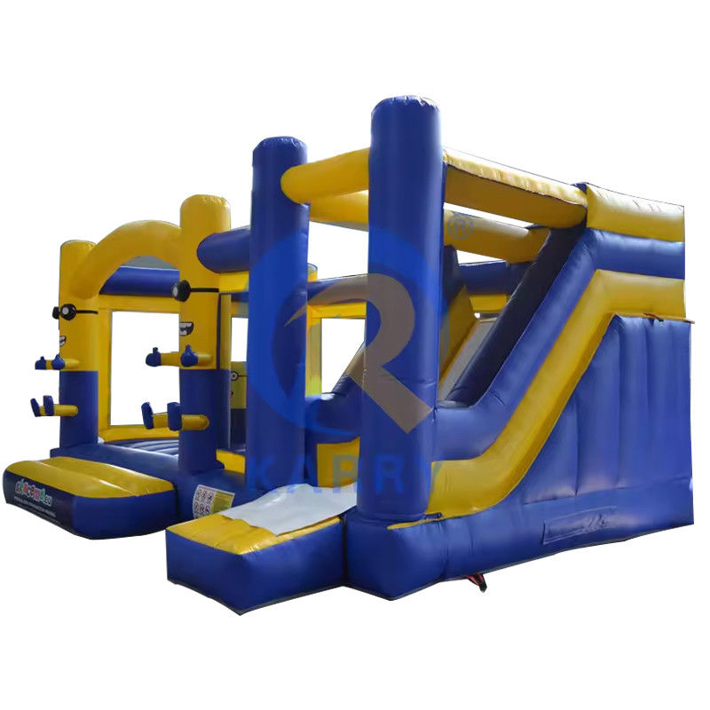 PORTABLE Outdoor Commercial Bouncy Inflatable Slide Bounce House met het logo van de klant