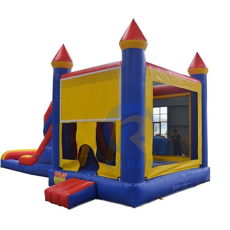 Custom Kids Games opblaasbaar kasteel nat droog uitsmijter zwembad glijbaan combo spring kasteel met waterslide zwembad leeftijd 14
