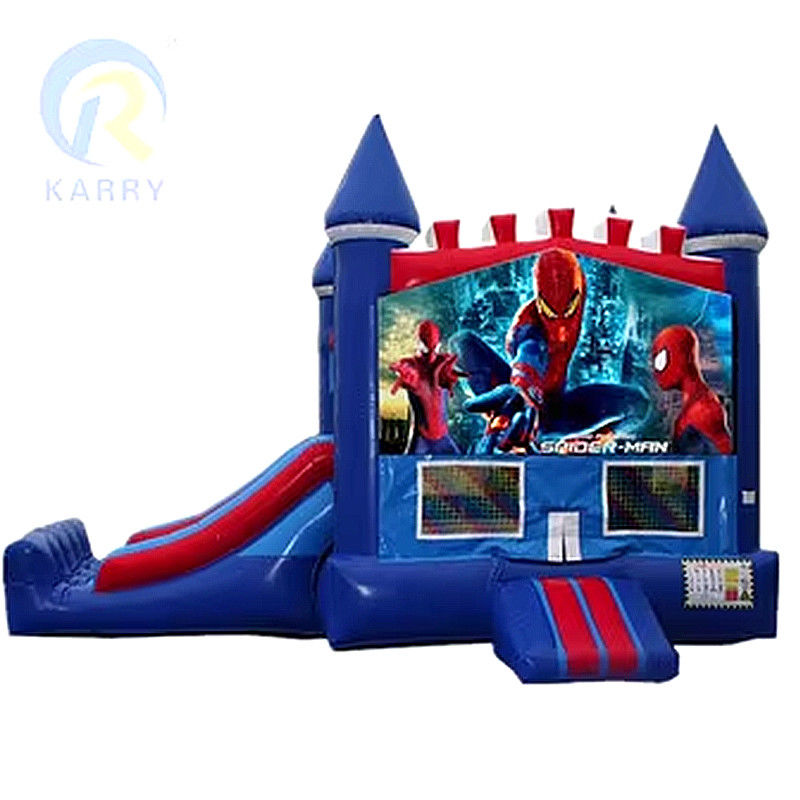 CE-gecertificeerde Draagbare Spiderman opblaasbare Combo Castle Slide voor Bounce House