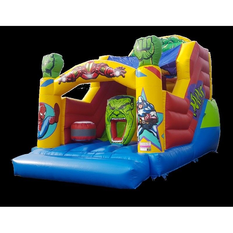 Optioneel 3D monster opblaasbaar springhuis met droog glijdend luchtbouncer combo