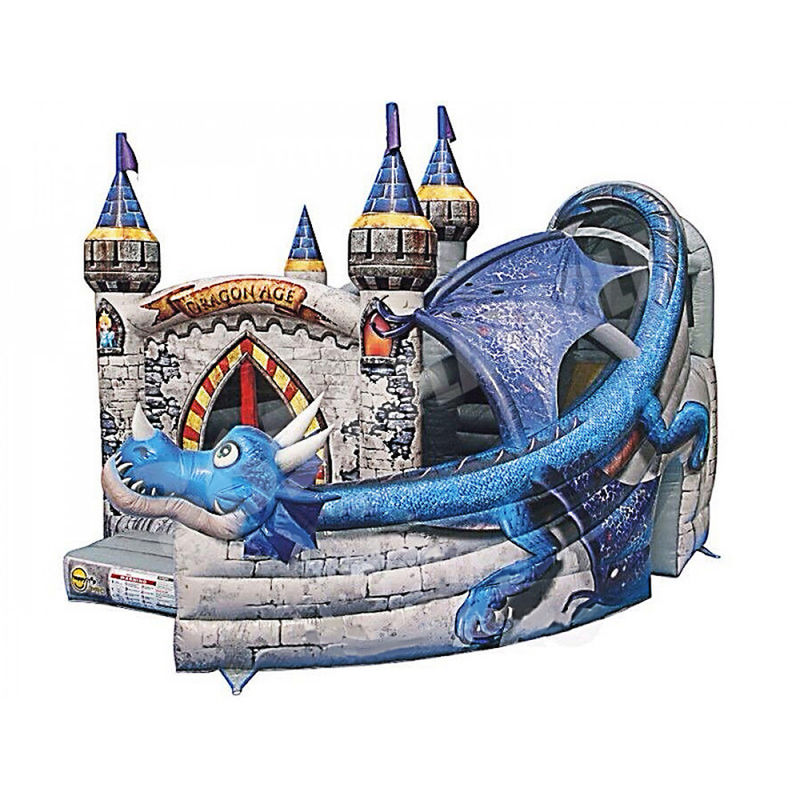 Opblaasbaar Majestic Bouncing House Castle Combo Slide Optioneel voor 5-10 passagiers