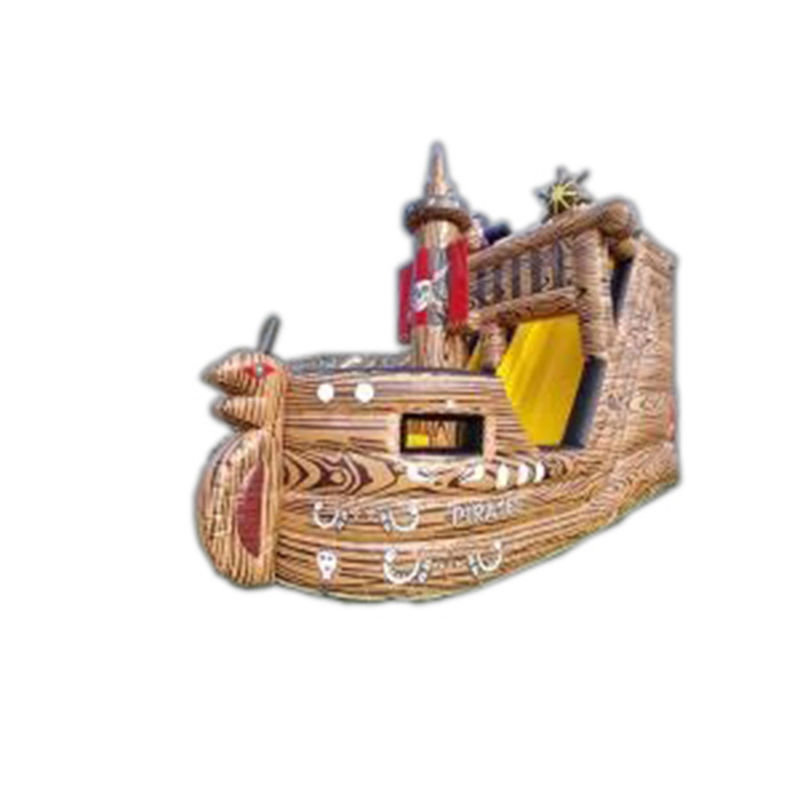 Gepersonaliseerde kleur opblaasbare trampoline combo glijbaan met houten springkasteel en glijbaan