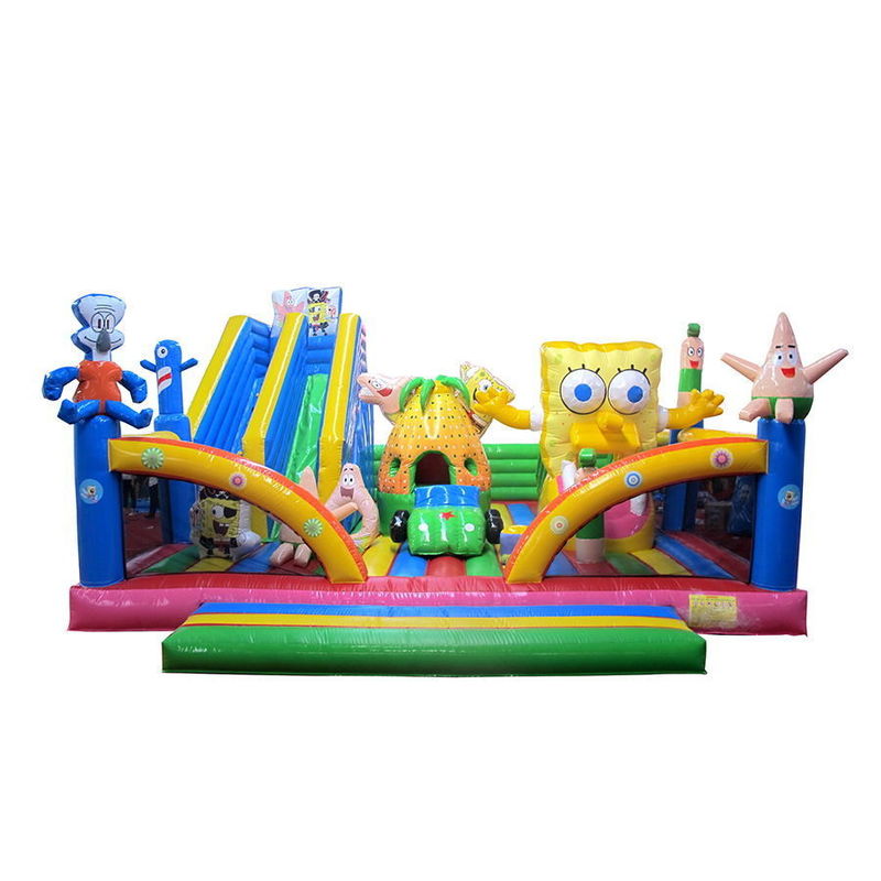 De beurs moet Aurora's commerciële SpongeBob Bounce Castle Trampoline met glijbaan