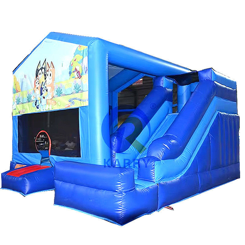 Verhuur feest opblaasbare uitsmijter Bluey Bounce House met Slide leeftijdsbereik 14 jaar op