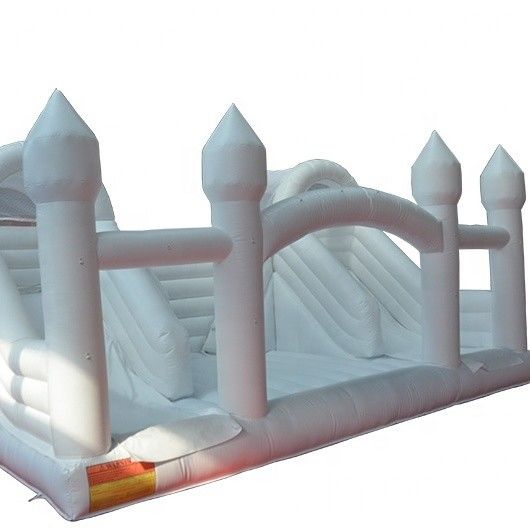Buiten speeltuin opblaasbaar kasteel springende combo voor witte bruiloft unisex feest spel