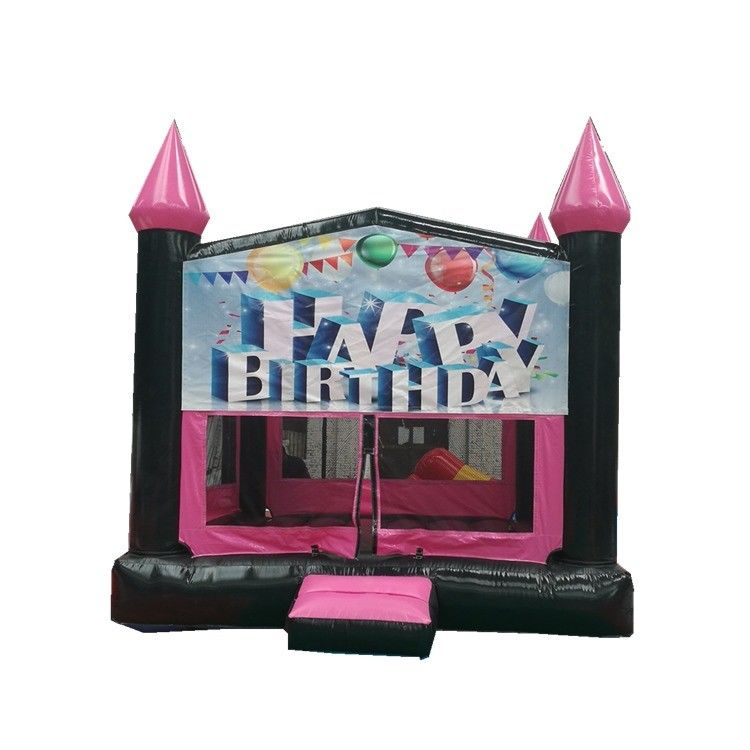 Draagbare kenmerken opblaasbaar kasteel PVC springhuis springglijbaan voor kinderen