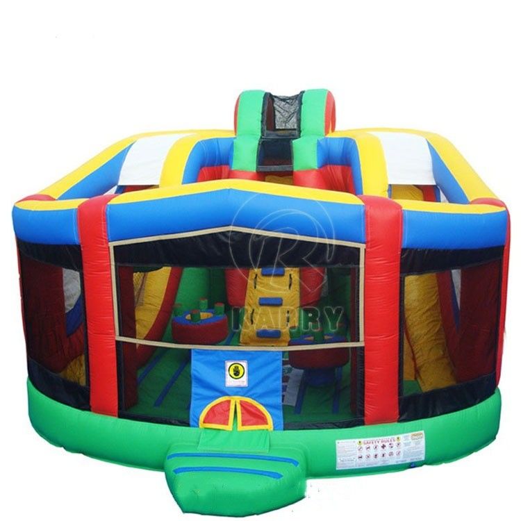 Party Huur Kinderen opblaasbaar springhuis met glijcombo Leuk en aangepaste kleur