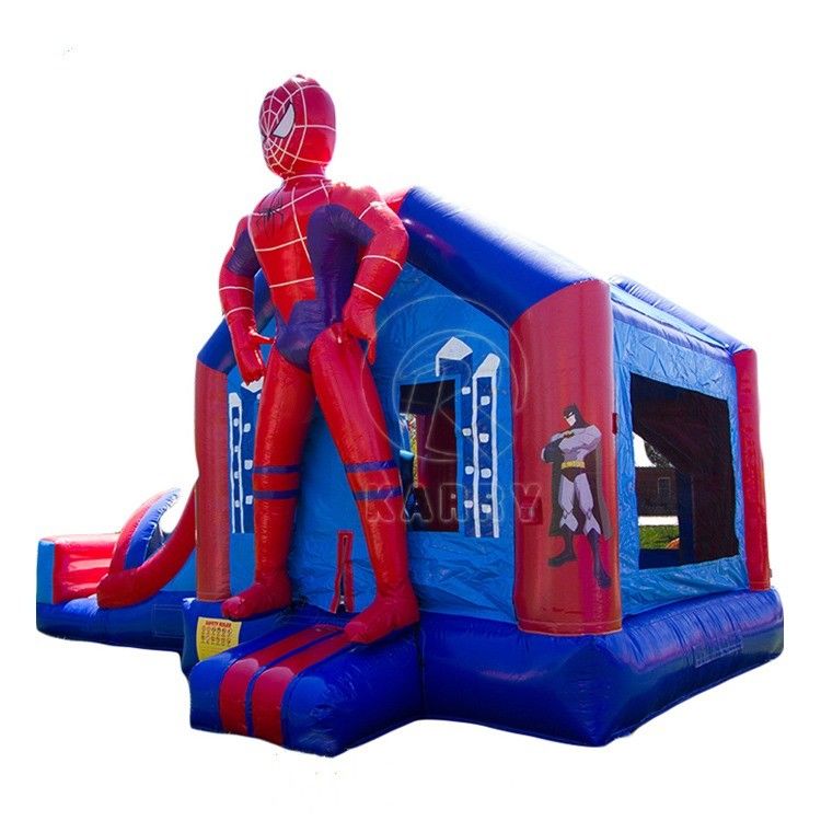 4*7*3.5m of maat Spider Man opblaasbaar Springkasteel glijcombo voor feest
