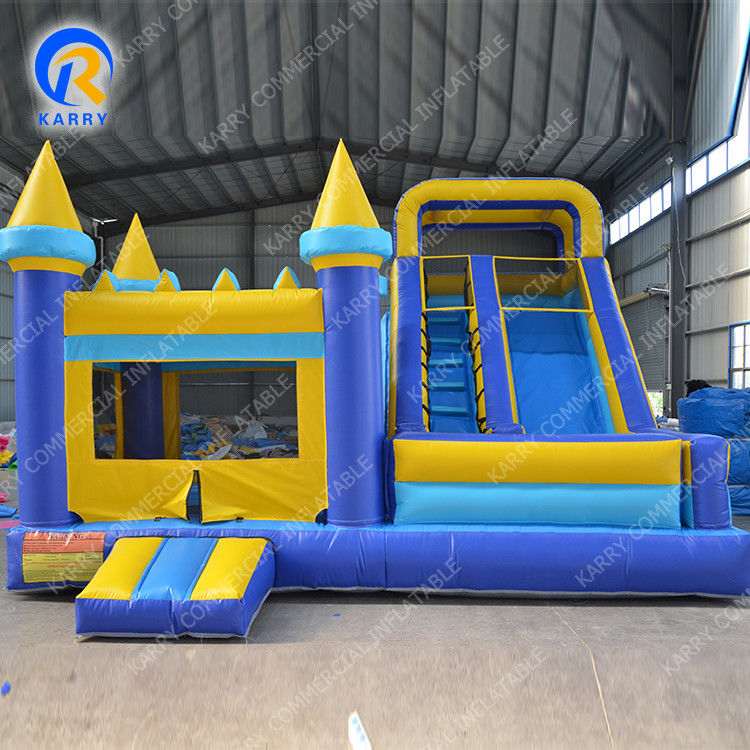 Gepersonaliseerde grootte Wet Dry Bouncer Slide Combo Opblaasbare Bouncy Moonwalk Spring kasteel