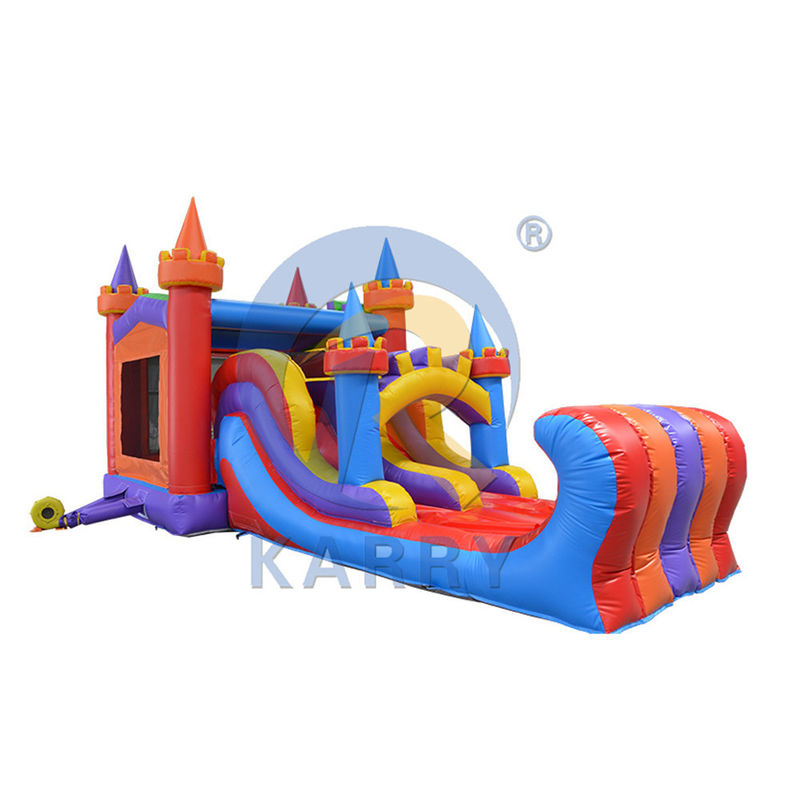 Krijg het beste van beide werelden met onze commerciële knight opblaasbare bounce house glijbaan