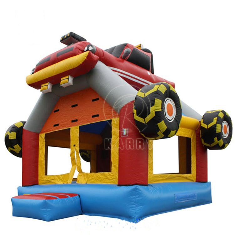 Krijg het beste 3D Red Racing opblaasbare springkasteel voor kinderen in het pretpark
