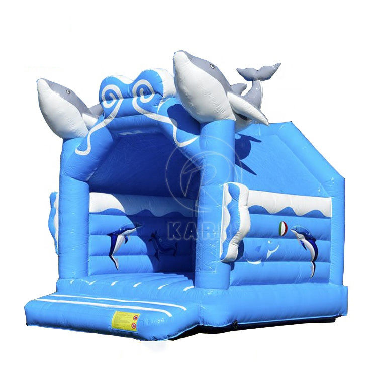 Draad Accessoires Happy Hop Bouncer Kasteel voor kinderen Cartoon Dophin opblaasbaar speelgoed