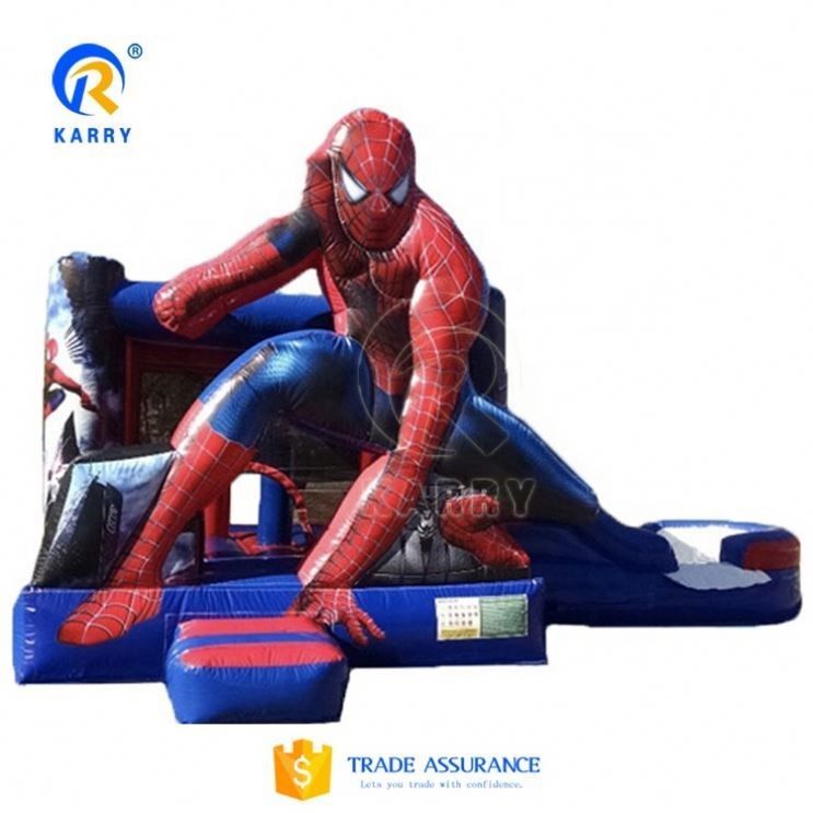 Buitenspeelplaats opblaasbare Spiderman Bounce House Combo Slide voor kinderen en volwassenen